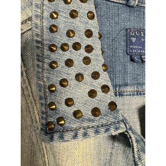 Vintage Studded Denim Vest by GUESS Size: Large - Picture 4 of 4